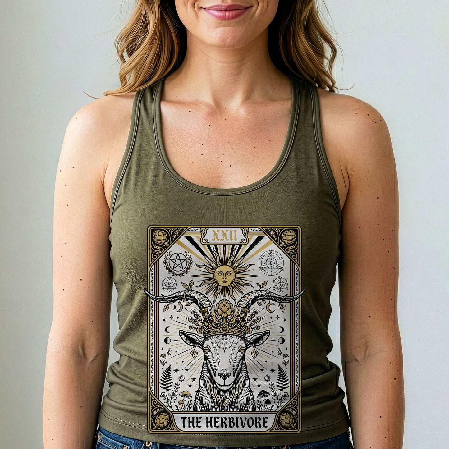 Herbivore Goat Tarot Vegan Tank Top