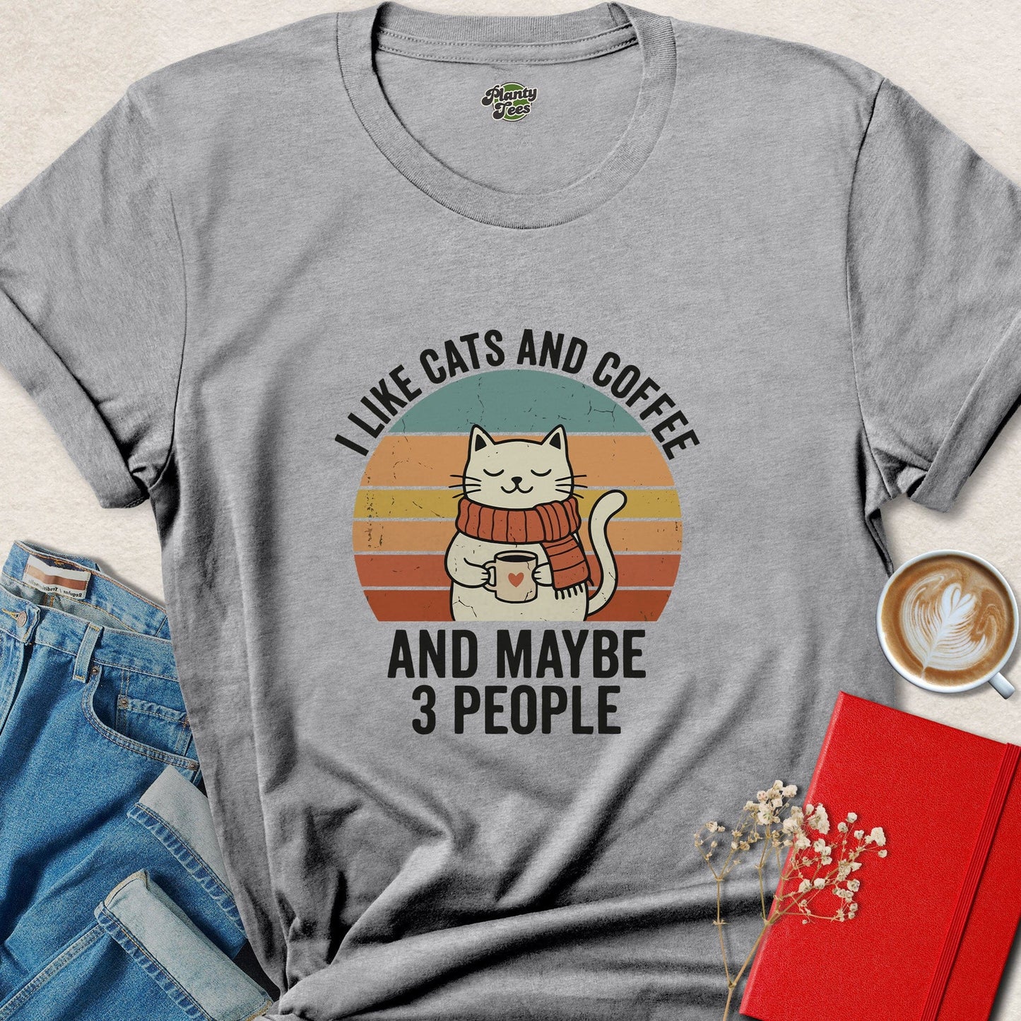 Funny Cat Coffee Lover Shirt Cute Cat Lover Tee