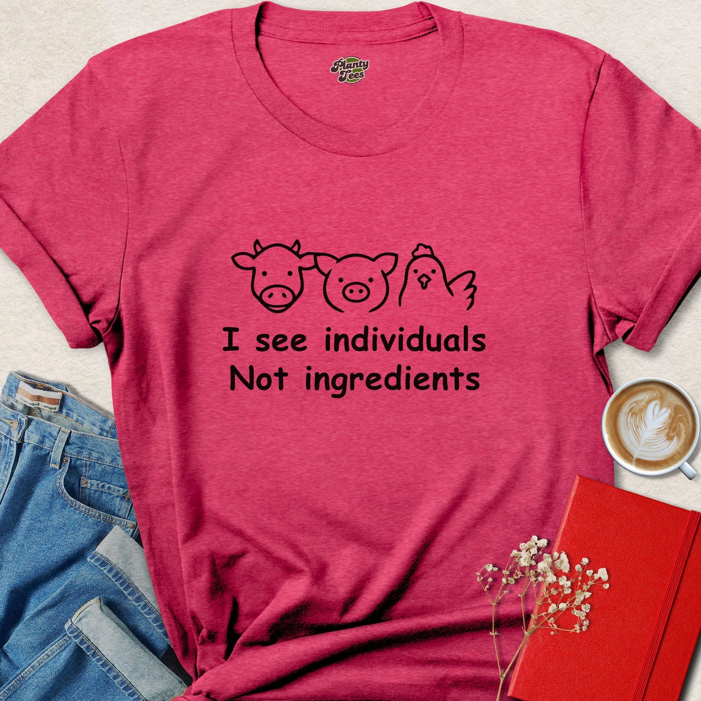 I See Individuals Not Ingredients Shirt Vegan Animal Rights Tee
