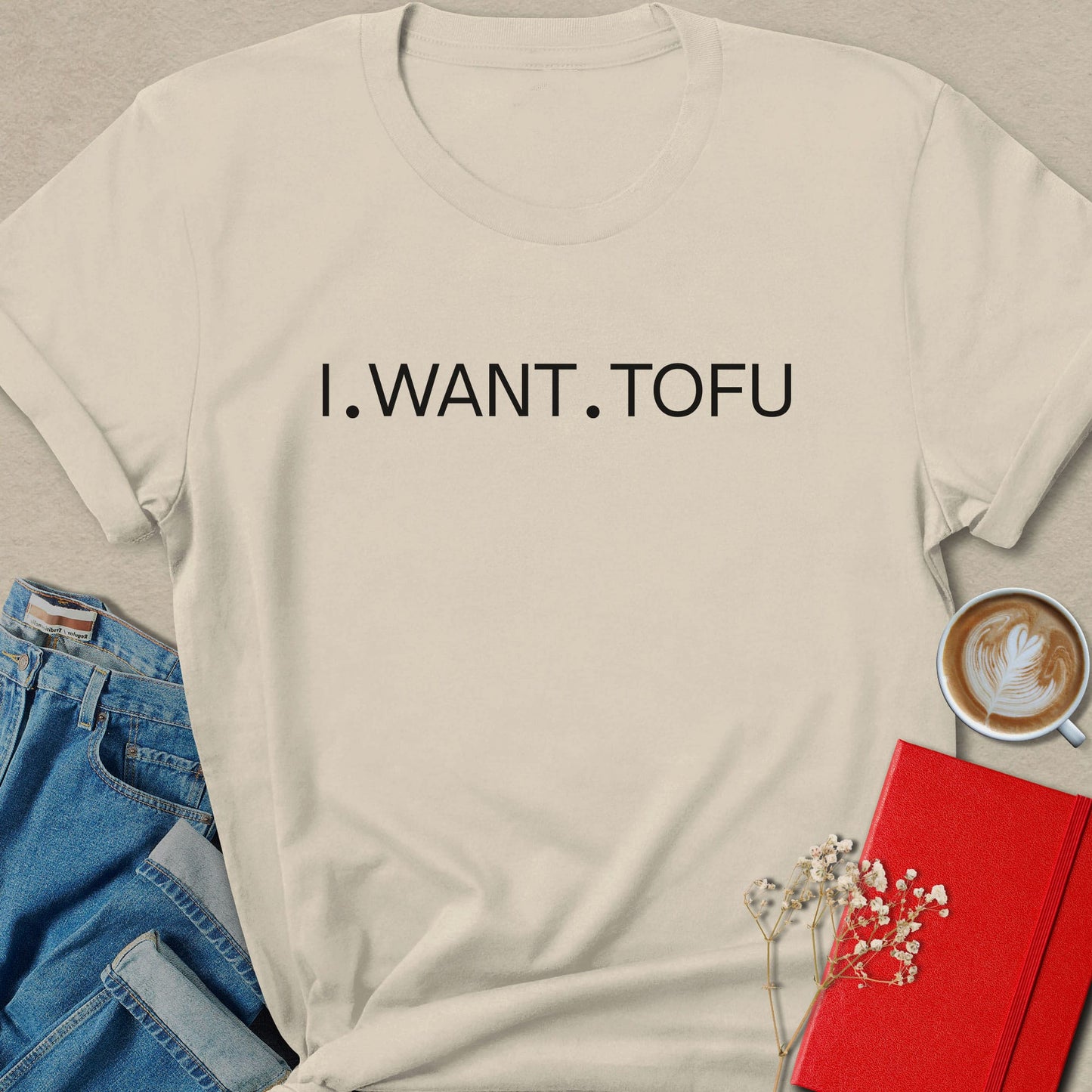 Minimalist I Want Tofu Vegan T-Shirt