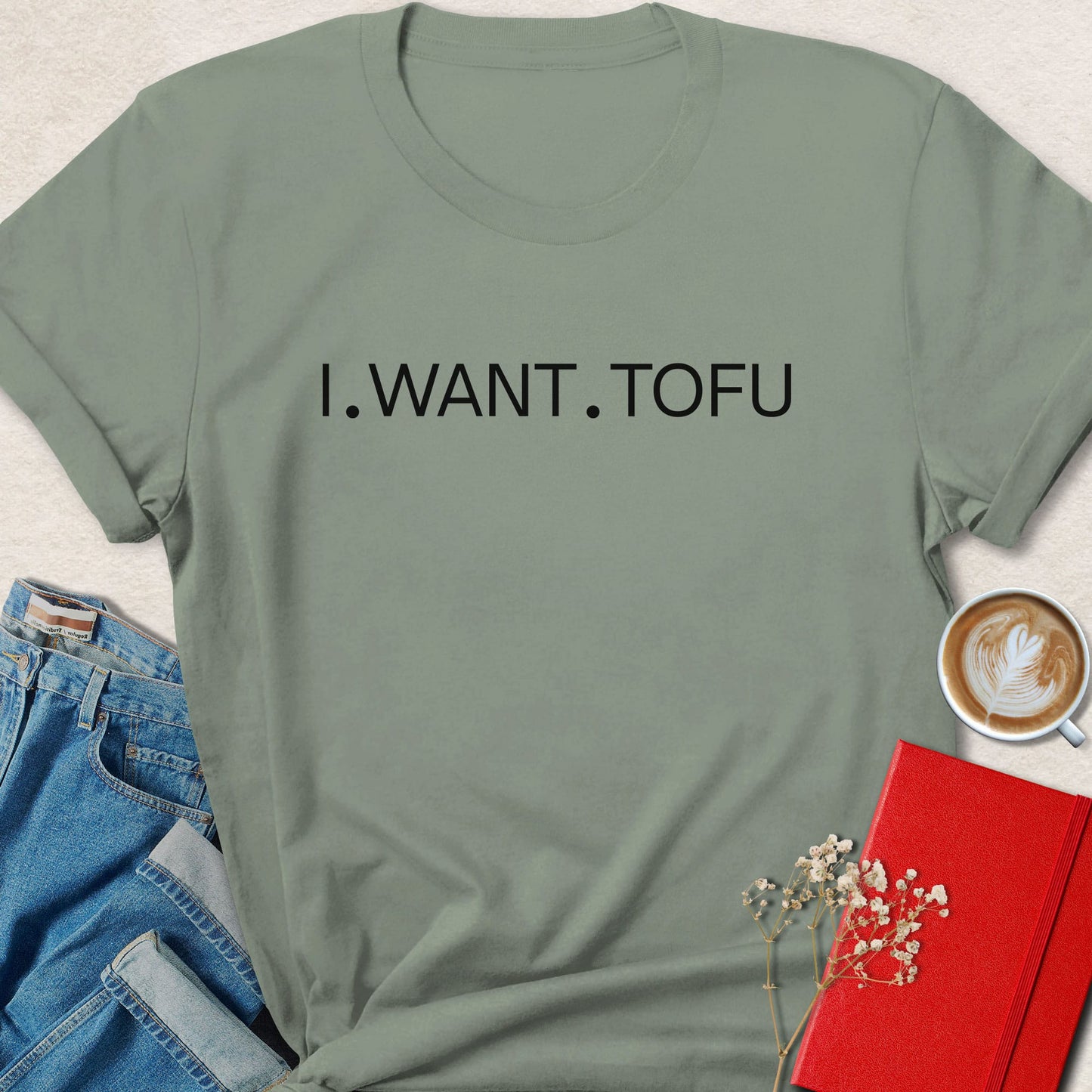 Minimalist I Want Tofu Vegan T-Shirt