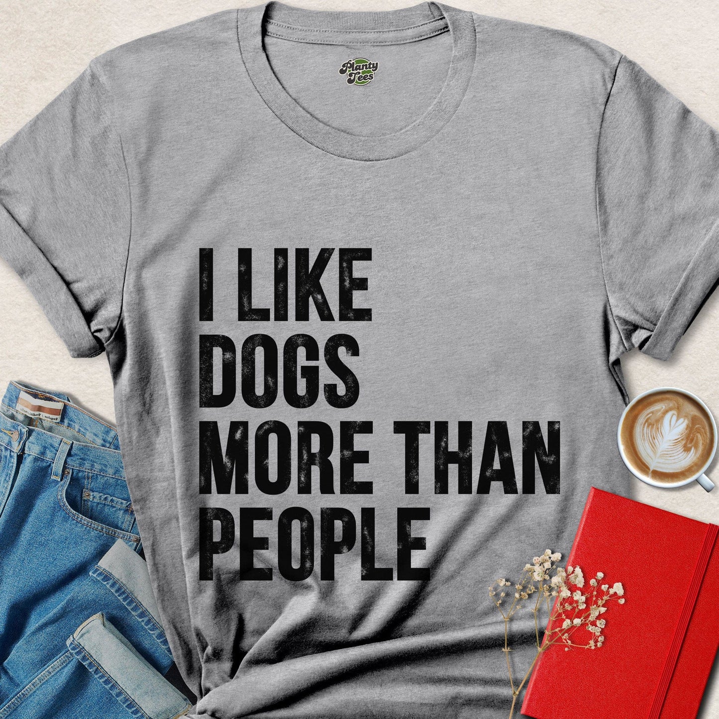 I Like Dogs More Than People Funny Dog Lover T-Shirt