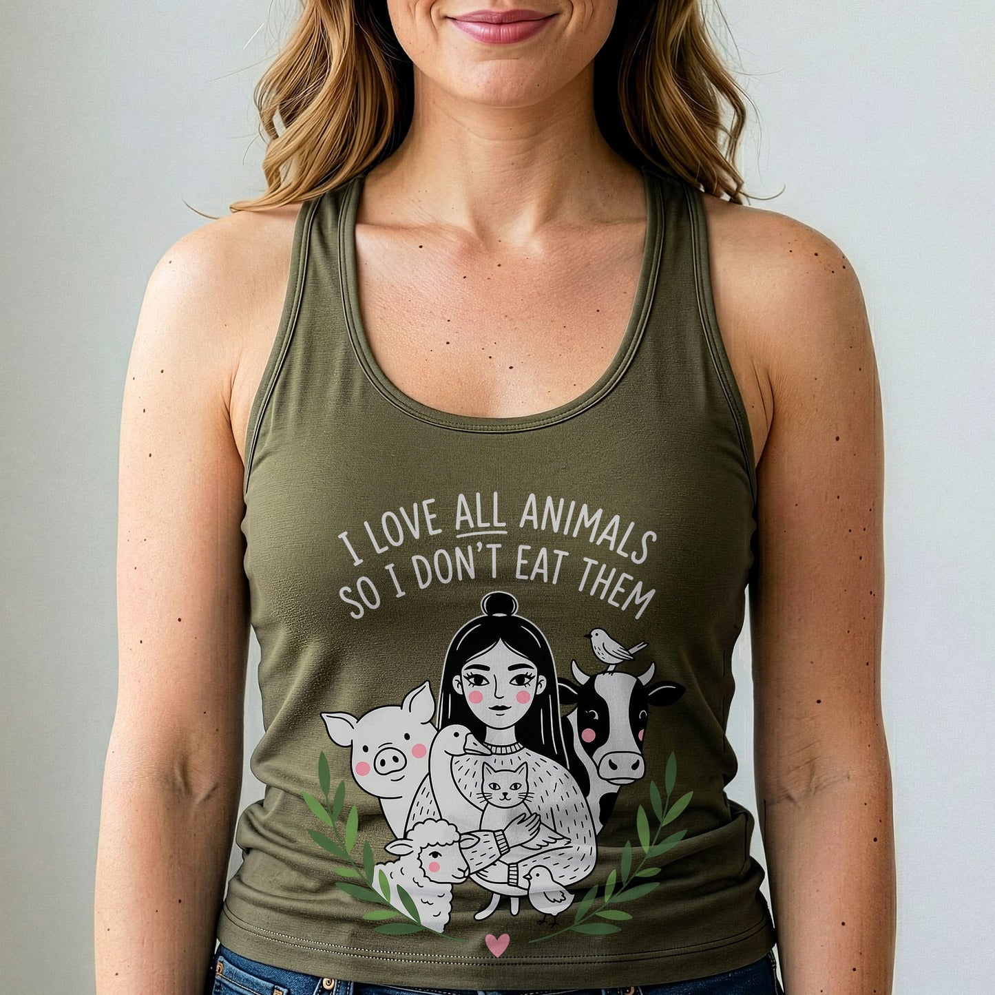 I Love All Animals So I Don't Eat Them Tank Top