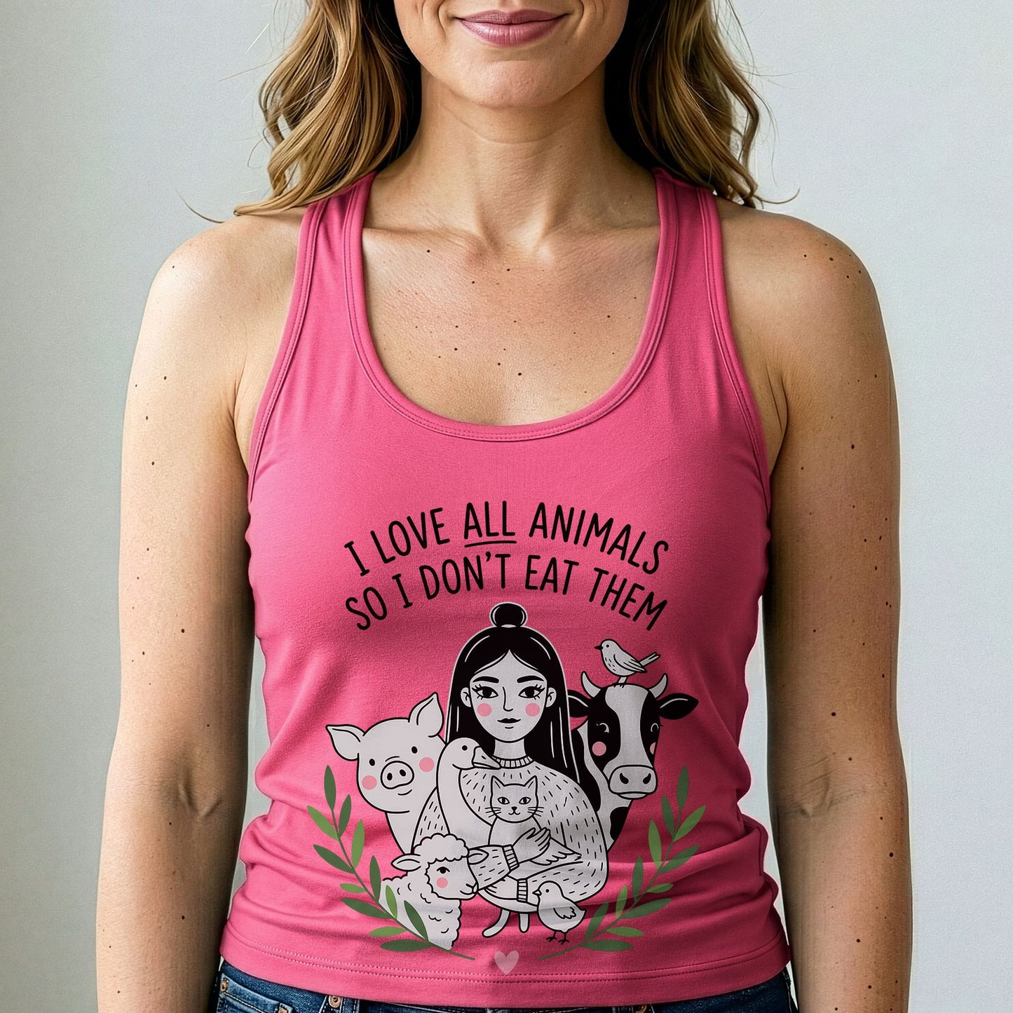 I Love All Animals So I Don't Eat Them Tank Top