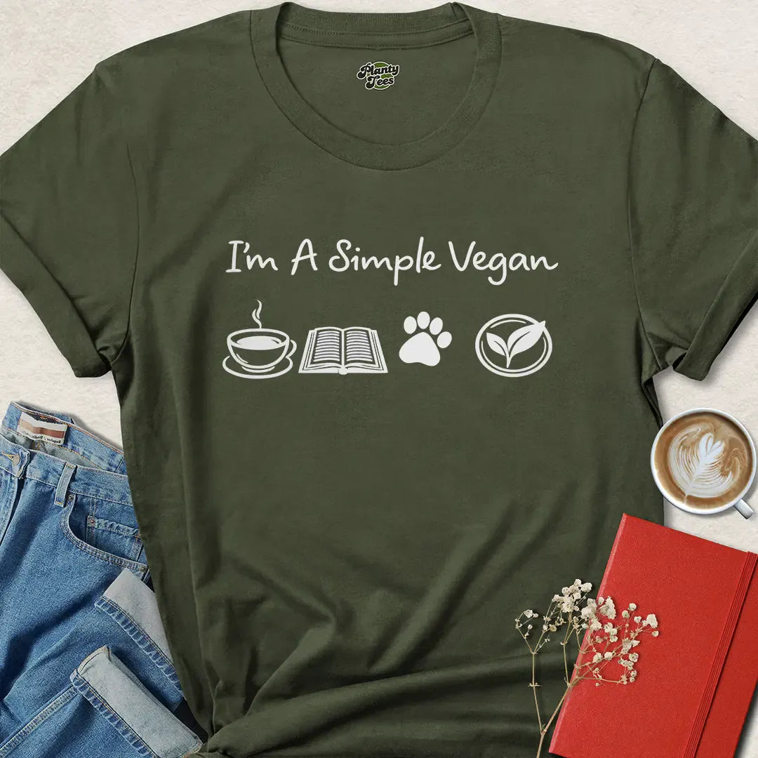 Simple Vegan Shirt – Cute Minimal Lifestyle Tee