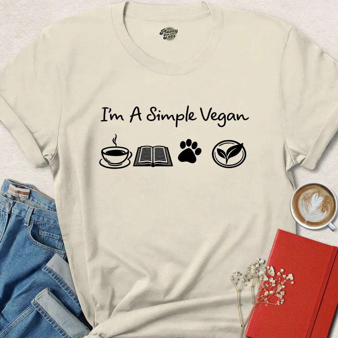 Simple Vegan Shirt – Cute Minimal Lifestyle Tee