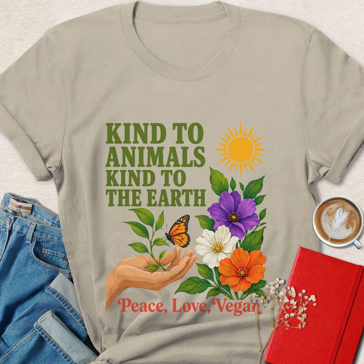 Kind to Animals Kind to the Earth Vegan T-Shirt