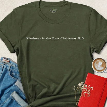Kindness Is the Best Gift Shirt – Minimalist Vegan Holiday Tee