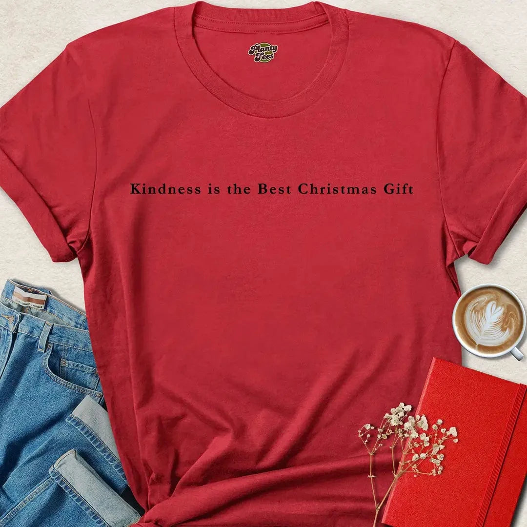 Kindness Is the Best Gift Shirt – Minimalist Vegan Holiday Tee
