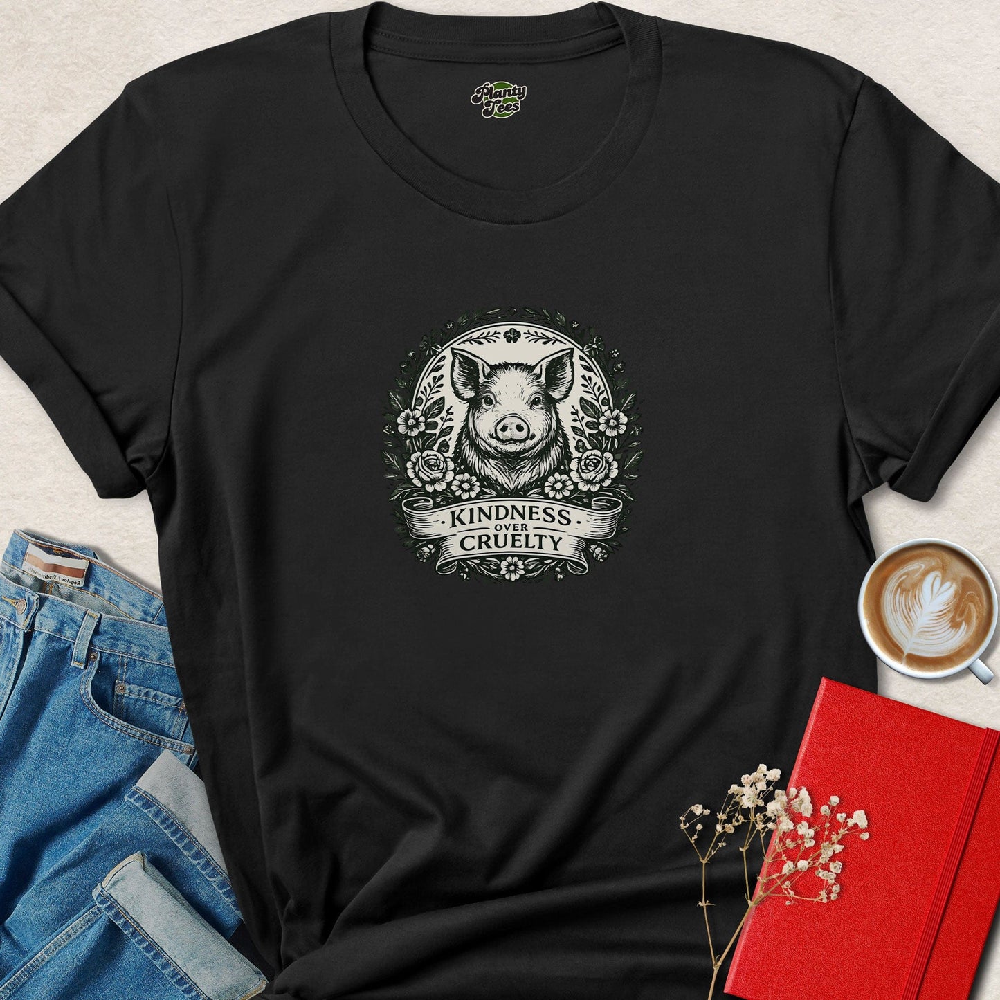 Kindness Over Cruelty Animal Rights Vegan Tee