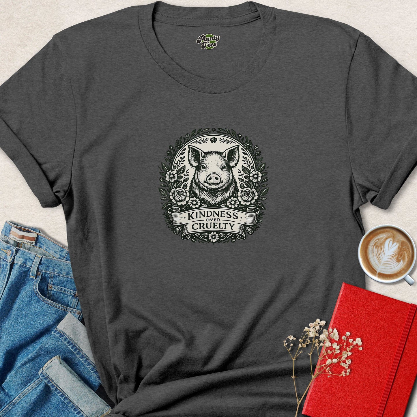 Kindness Over Cruelty Animal Rights Vegan Tee