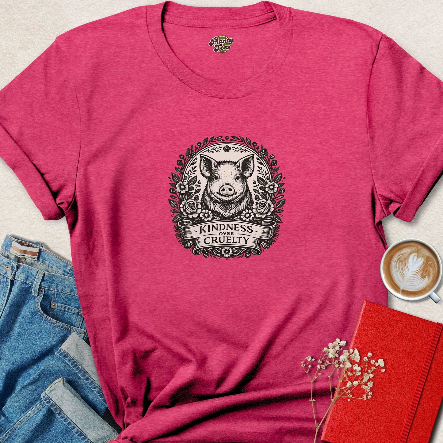 Kindness Over Cruelty Animal Rights Vegan Tee