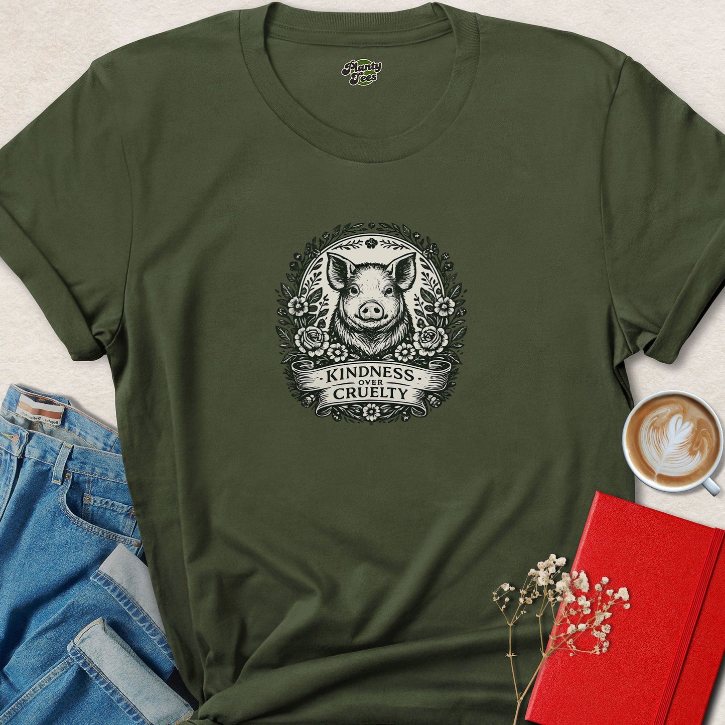 Kindness Over Cruelty Animal Rights Vegan Tee