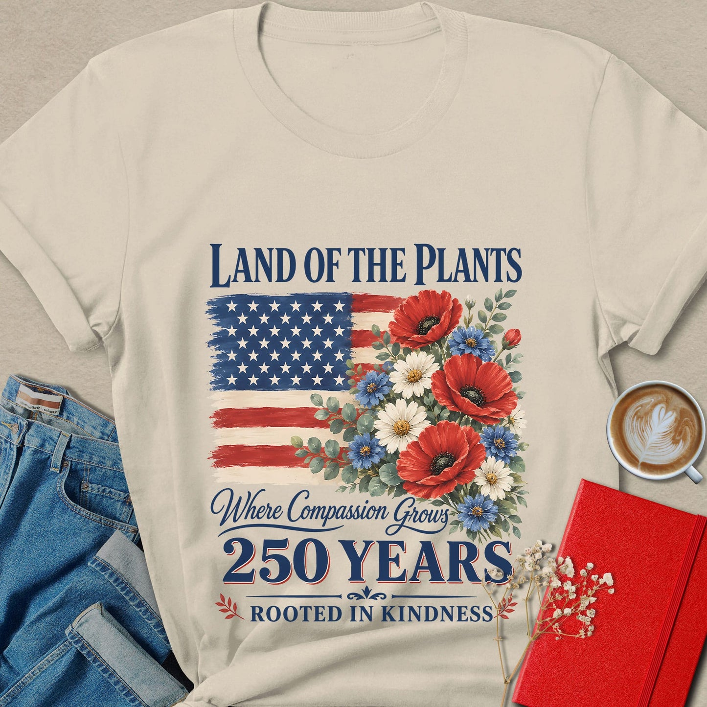 Land of the Plants Where Compassion Grows Vegan T-Shirt