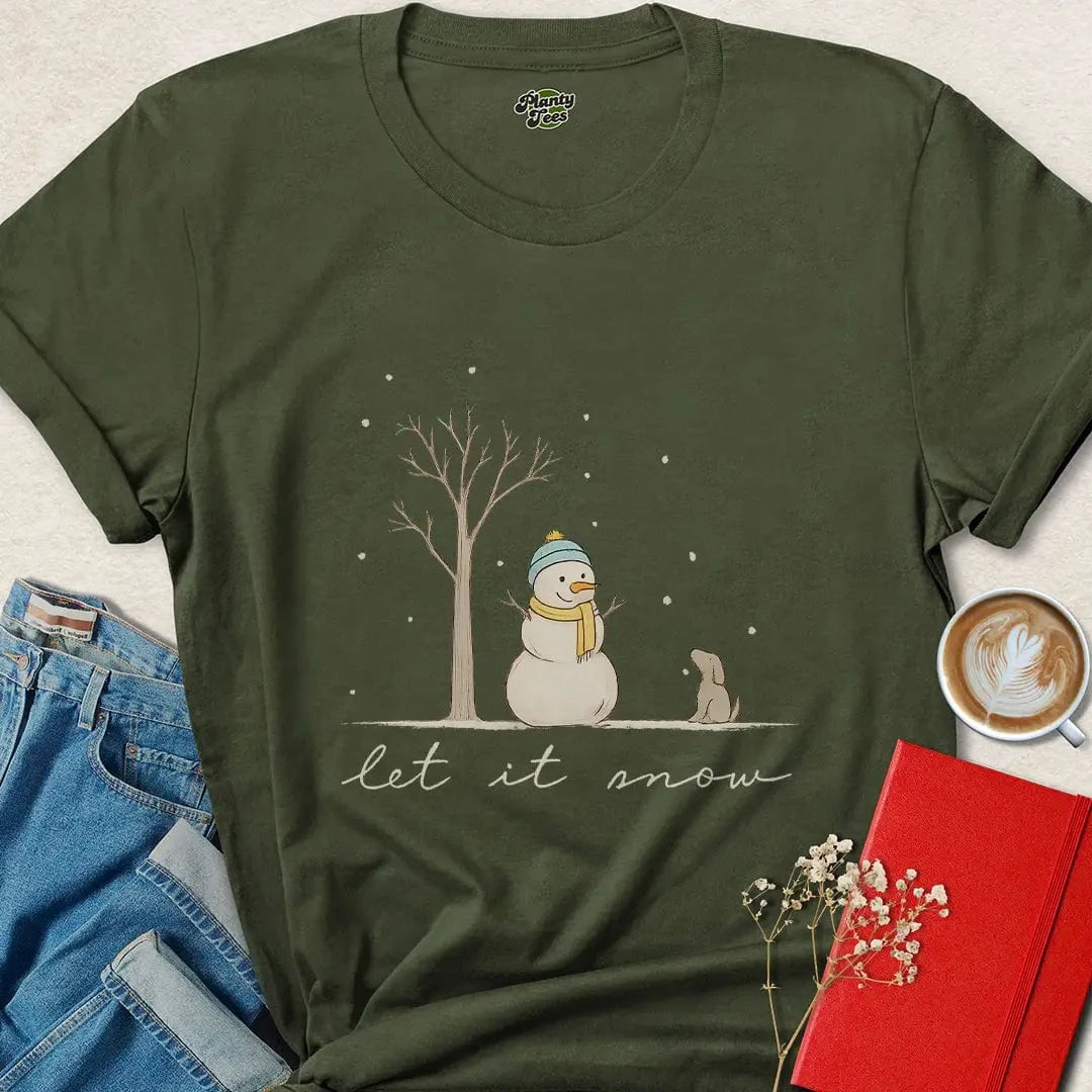 Let It Snow Shirt – Cute Ethical Winter Tee for Animal Lovers