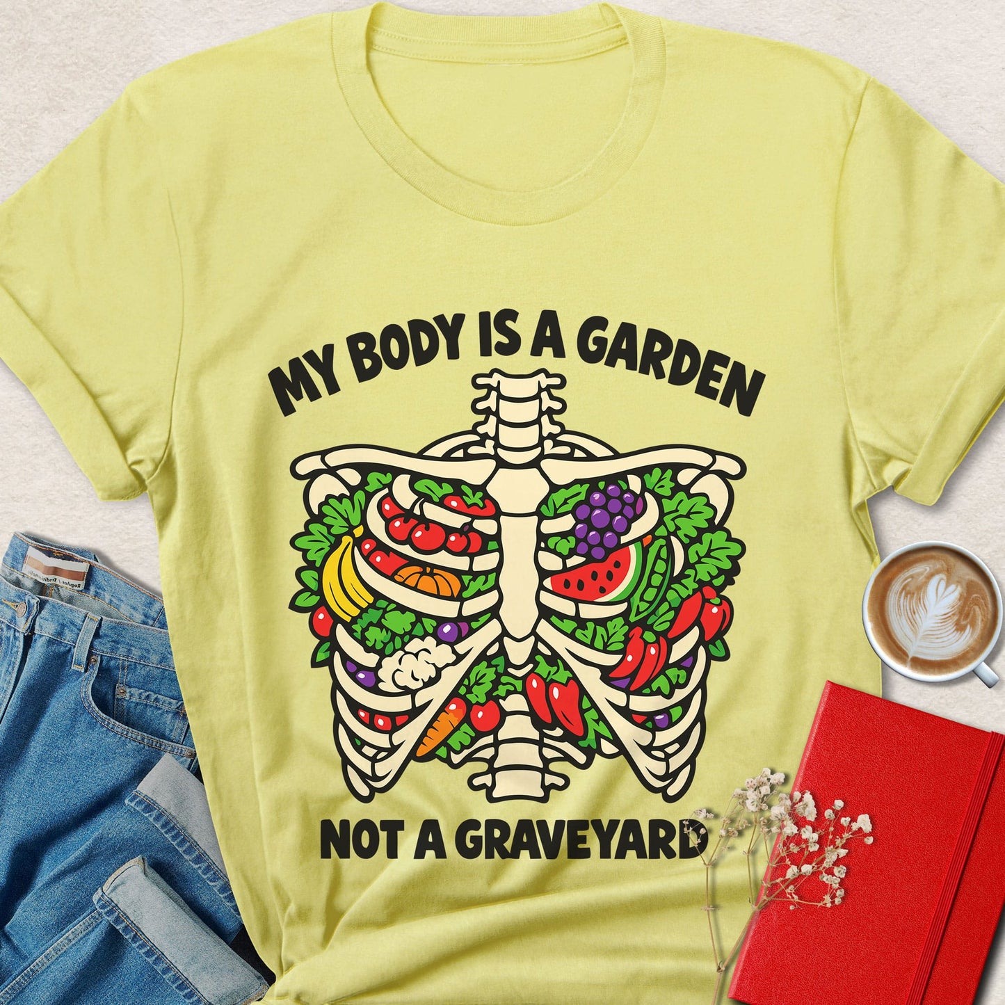 My Body Is A Garden Vegan Plant Based Graphic Shirt