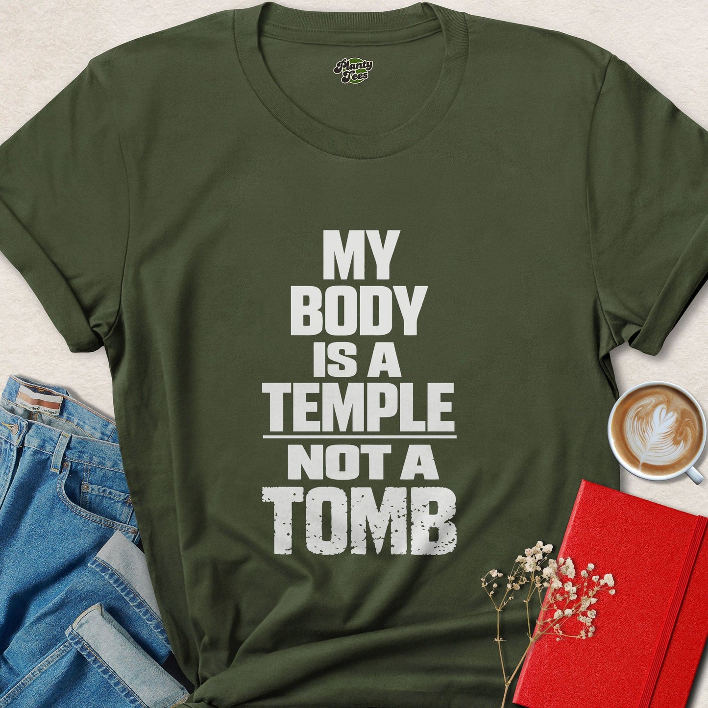 My Body Is a Temple Not a Tomb Vegan Lifestyle Shirt