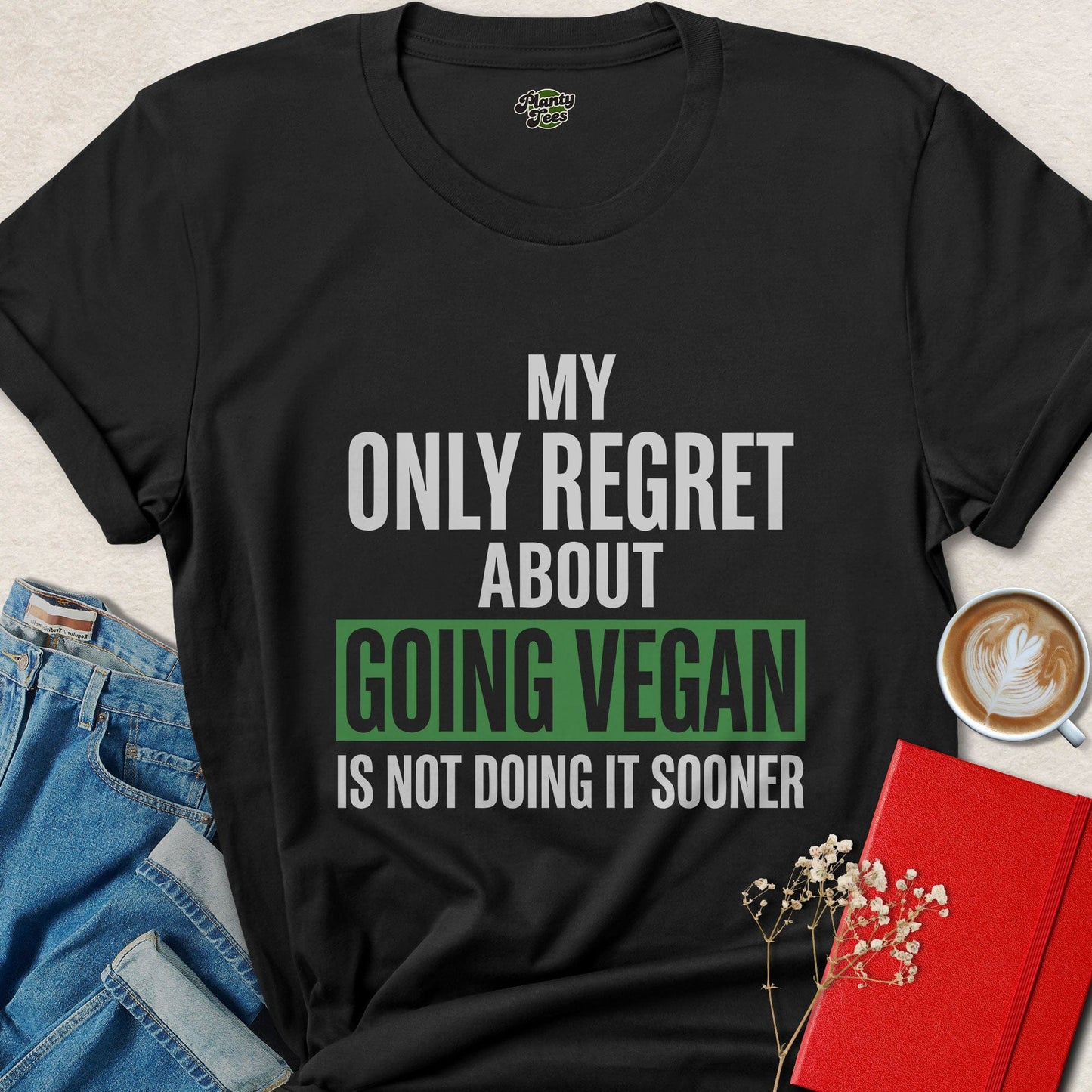 My Only Regret Going Vegan Sooner Animal Rights Vegan Shirt