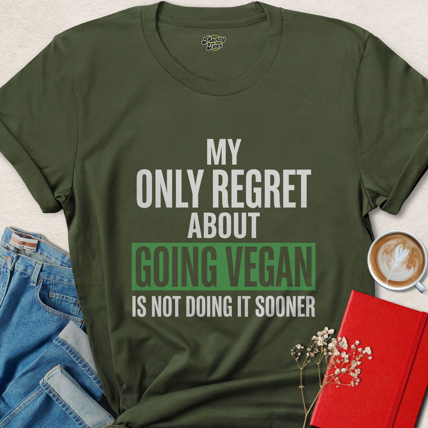 My Only Regret Going Vegan Sooner Animal Rights Vegan Shirt