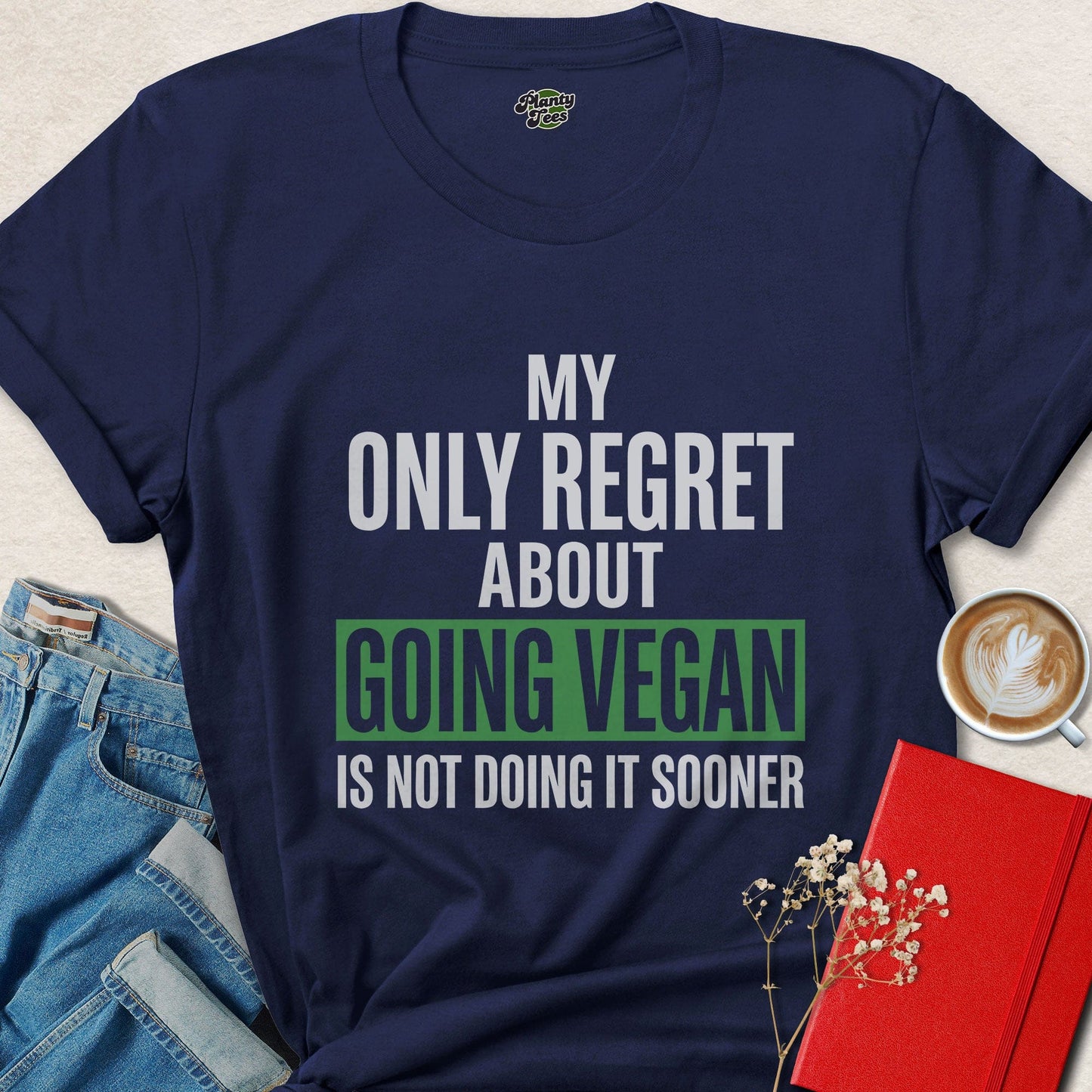 My Only Regret Going Vegan Sooner Animal Rights Vegan Shirt