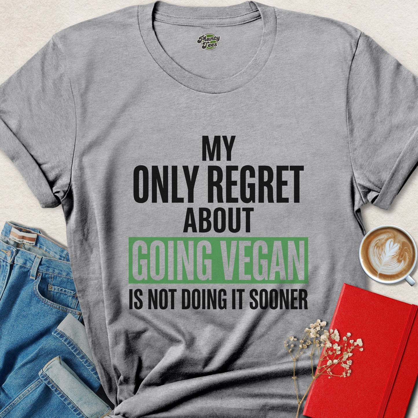 My Only Regret Going Vegan Sooner Animal Rights Vegan Shirt