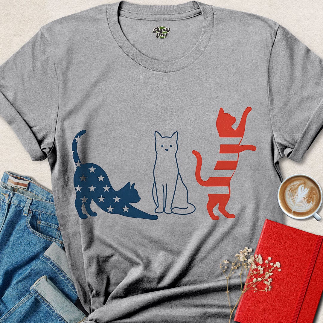 Patriot Cats 4th Of July T-Shirt