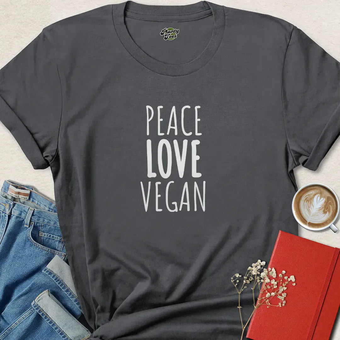 Peace Love Vegan Graphic Tee