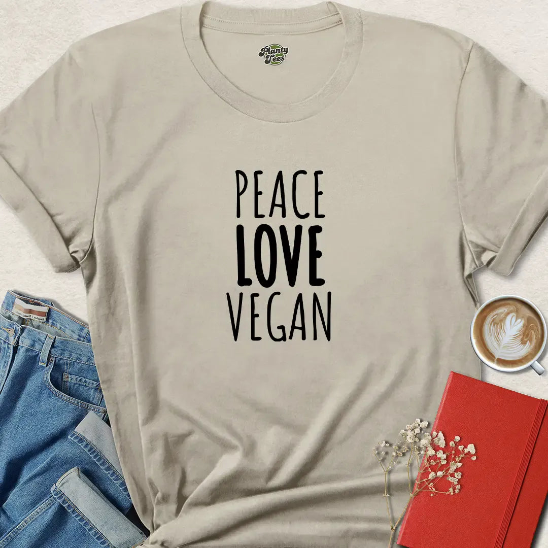 Peace Love Vegan Graphic Tee