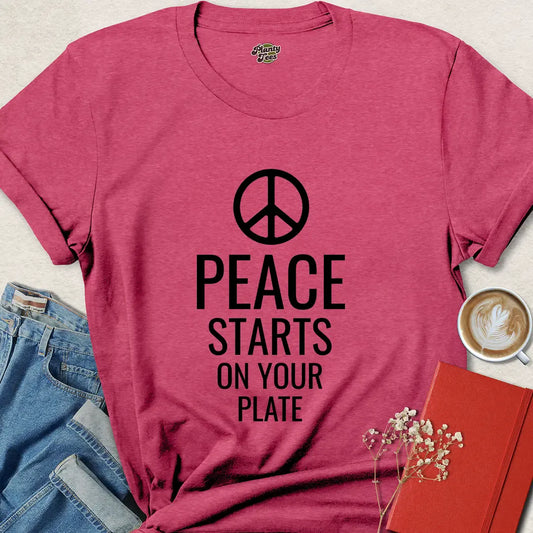 Peace Starts On Your Plate Vegan T-Shirt