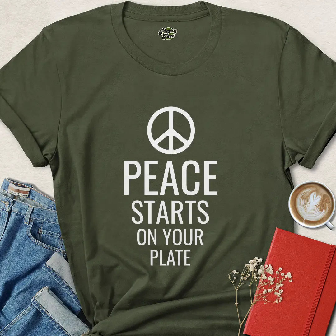 Peace Starts On Your Plate Vegan T-Shirt
