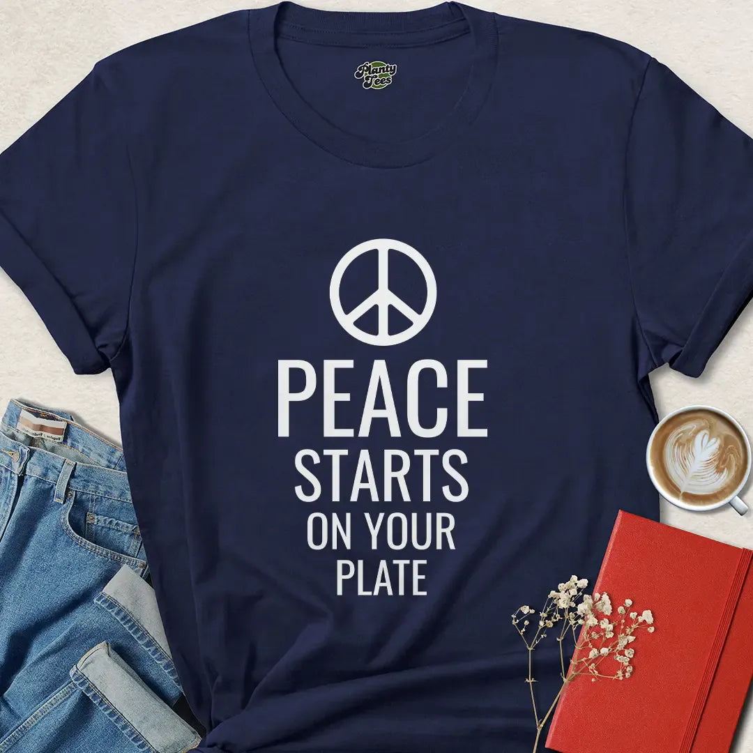 Peace Starts On Your Plate Vegan T-Shirt