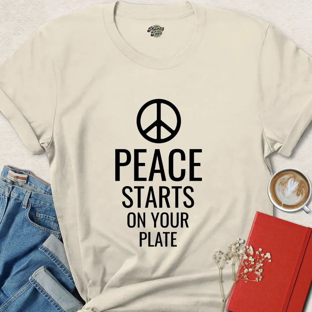 Peace Starts On Your Plate Vegan T-Shirt