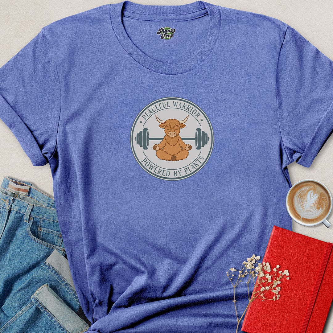 Peaceful Warrior Vegan Shirt – Plant Powered Strength with Mindful Vibes