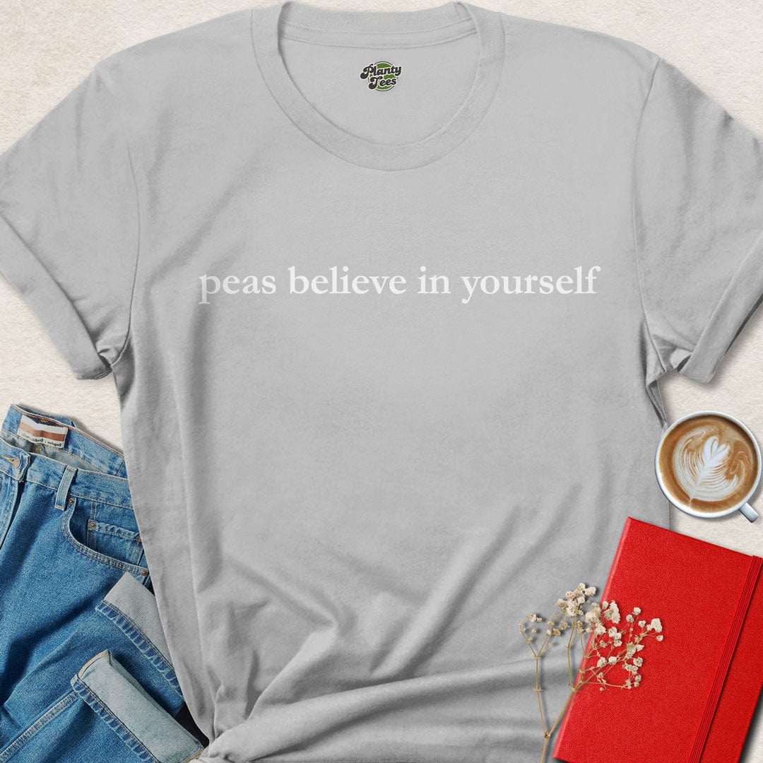 Peas Believe in Yourself,  Vegan Quote, T-Shirt