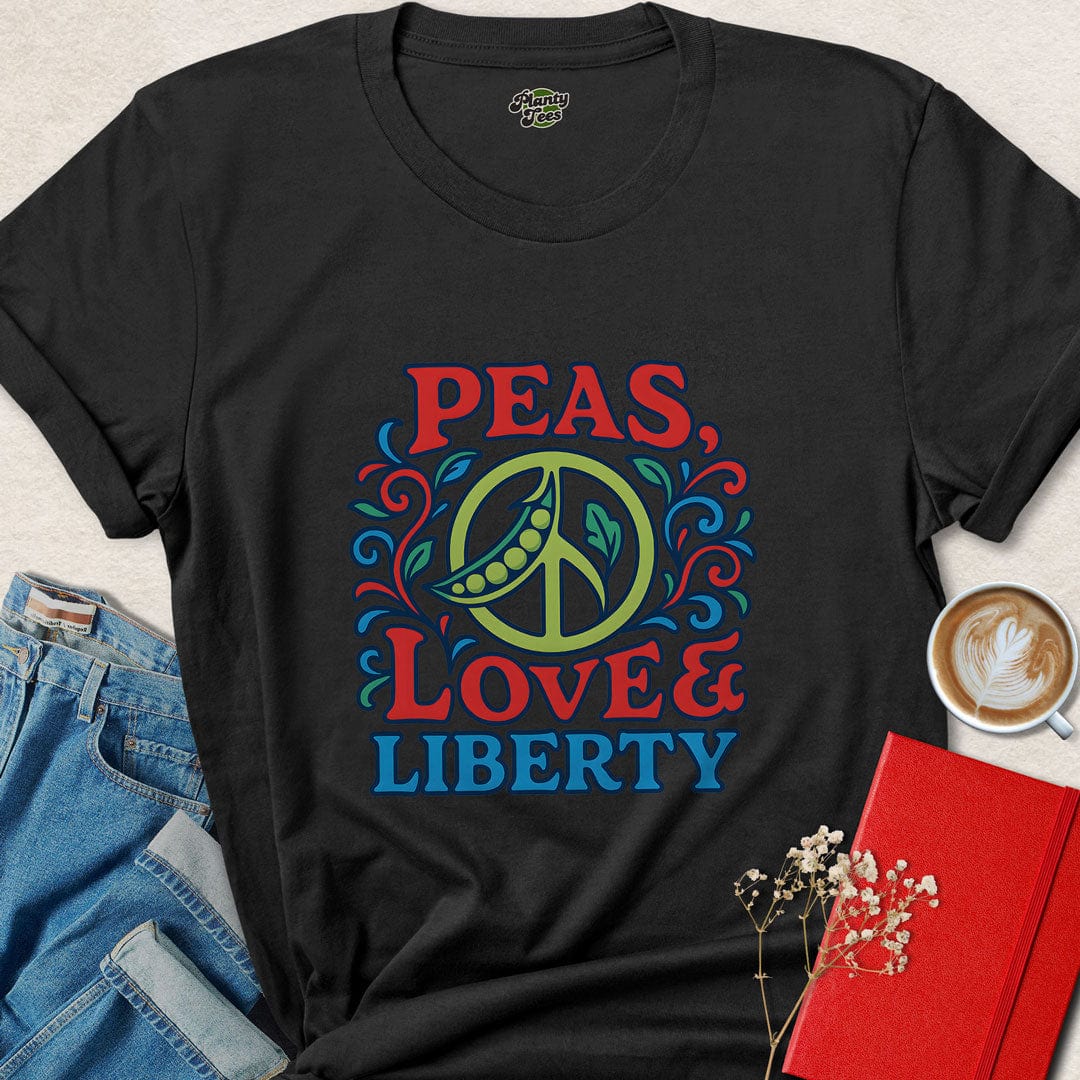 Peas Love & Liberty 4th Of July T-Shirt