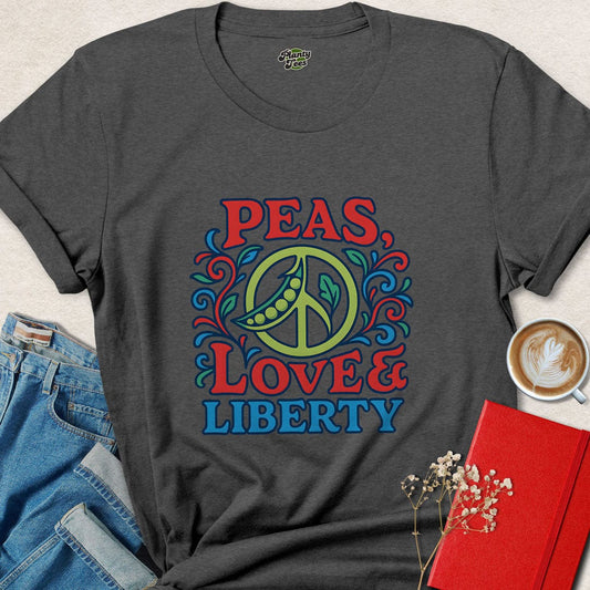 Peas Love & Liberty 4th Of July T-Shirt
