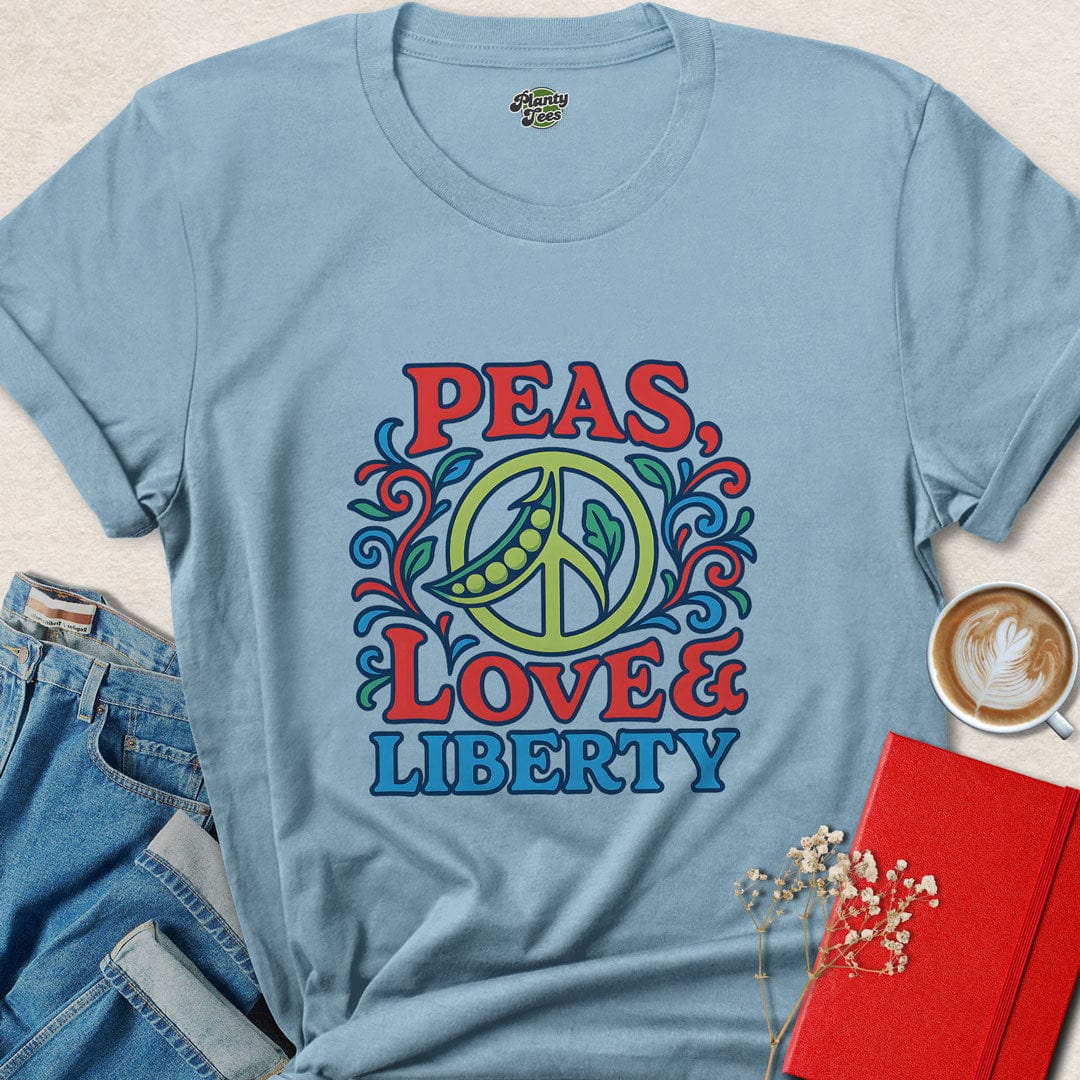 Peas Love & Liberty 4th Of July T-Shirt