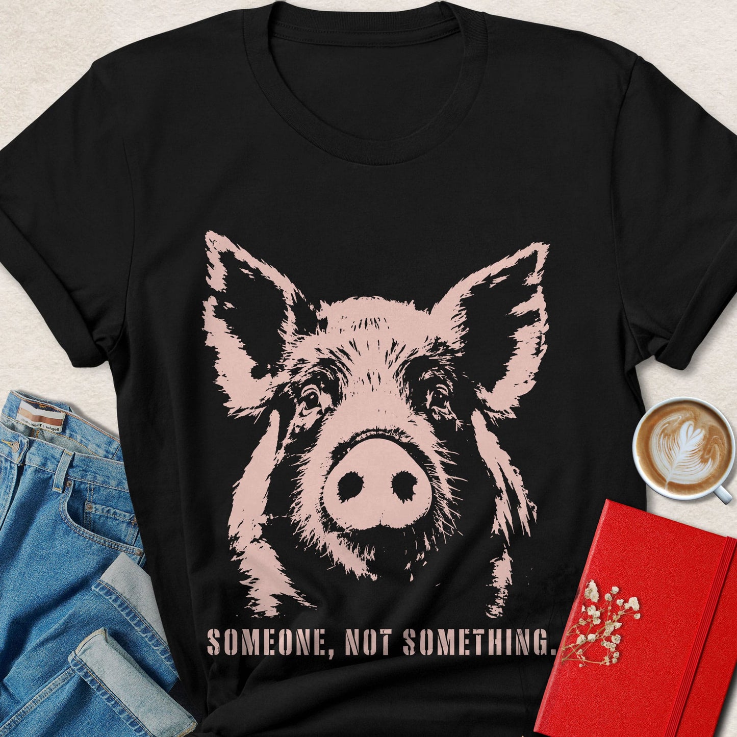 Someone, Not Something Pig Animal Rights T-shirt