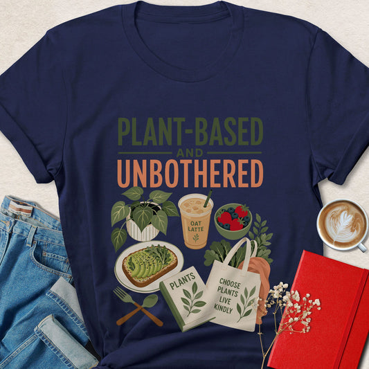 Plant-Based and Unbothered Vegan Lifestyle T-Shirt