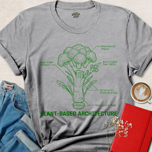 Plant Based Architecture Vegan Shirt Funny Broccoli Tee