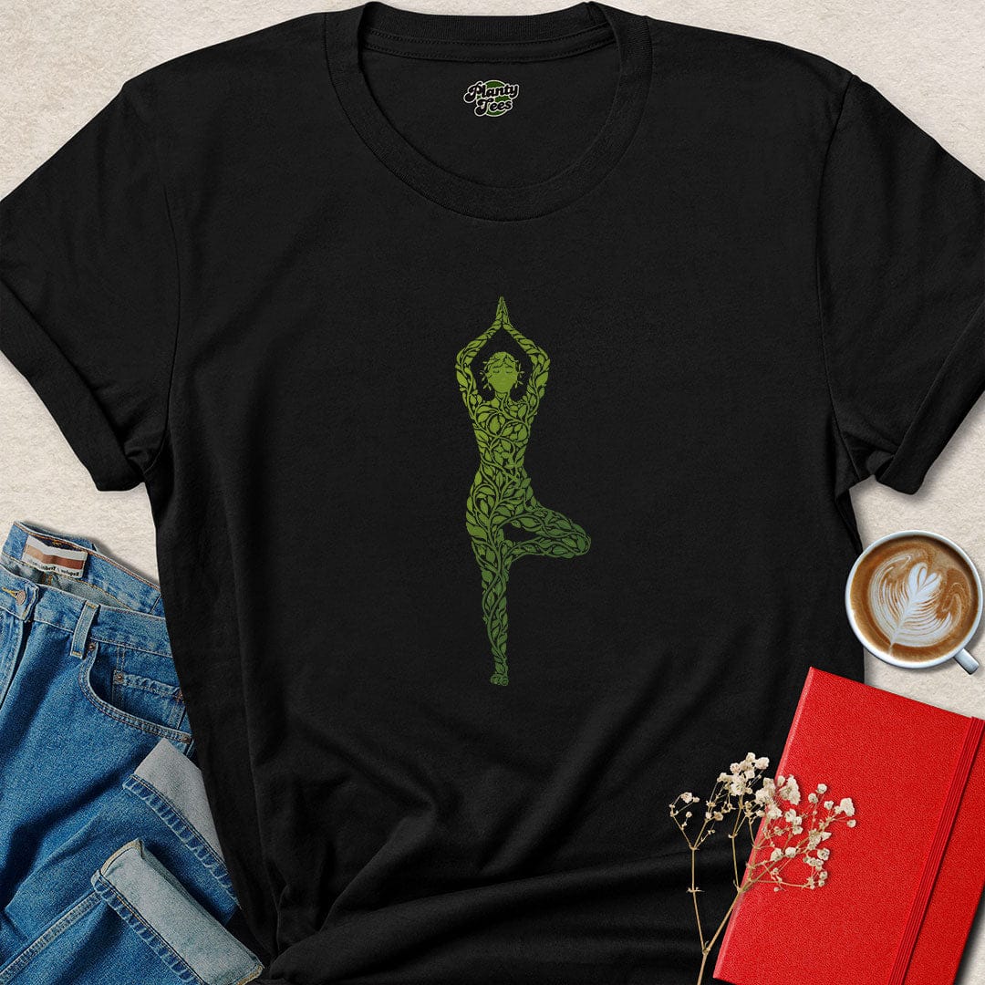 Plant-Based Yoga Tee – Eco Vegan Yoga Shirt for Conscious Movement
