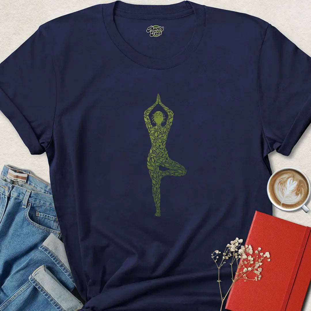 Plant-Based Yoga Tee – Eco Vegan Yoga Shirt for Conscious Movement
