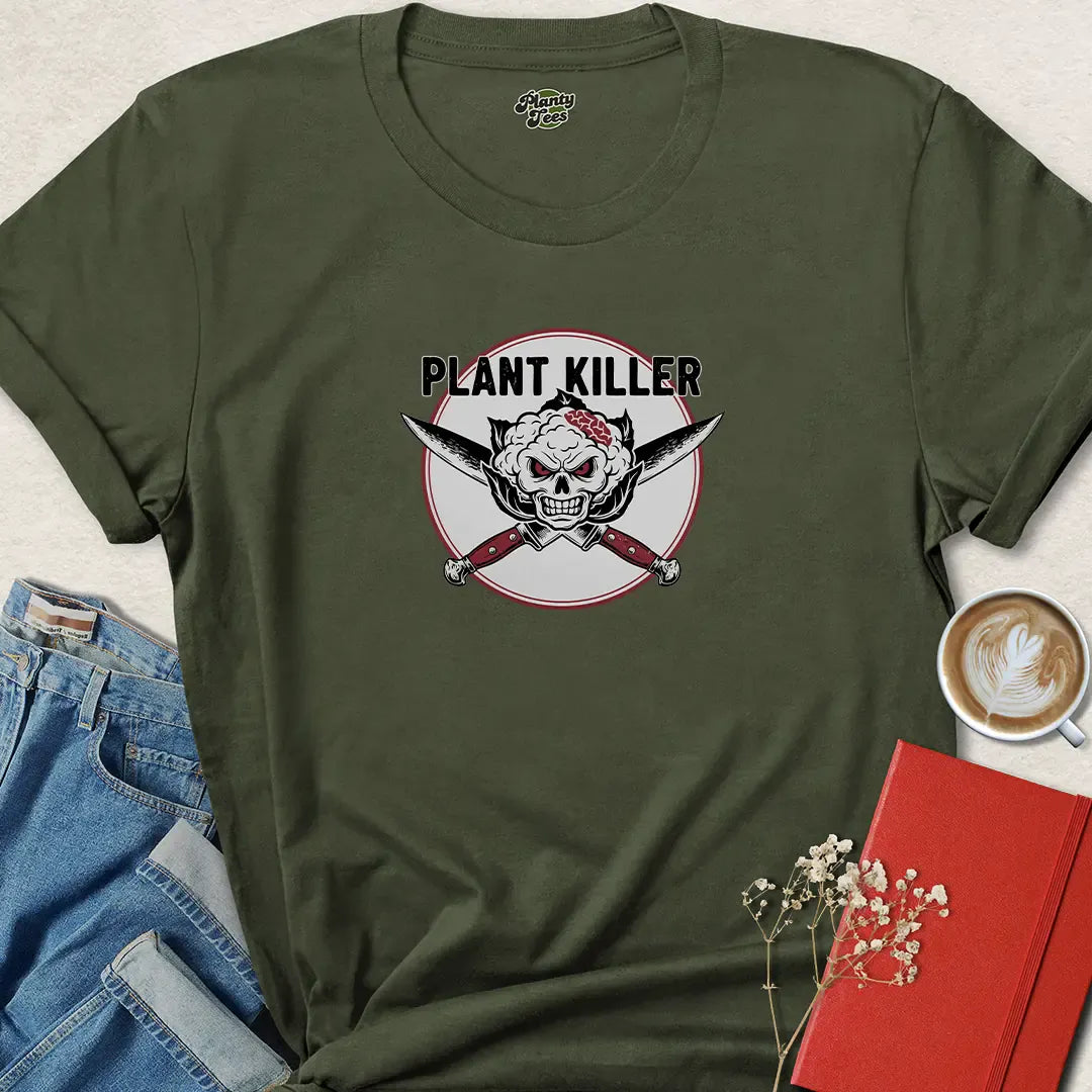 Plant Killer Vegan Shirt – Edgy Plant-Based Graphic Tee with Attitude
