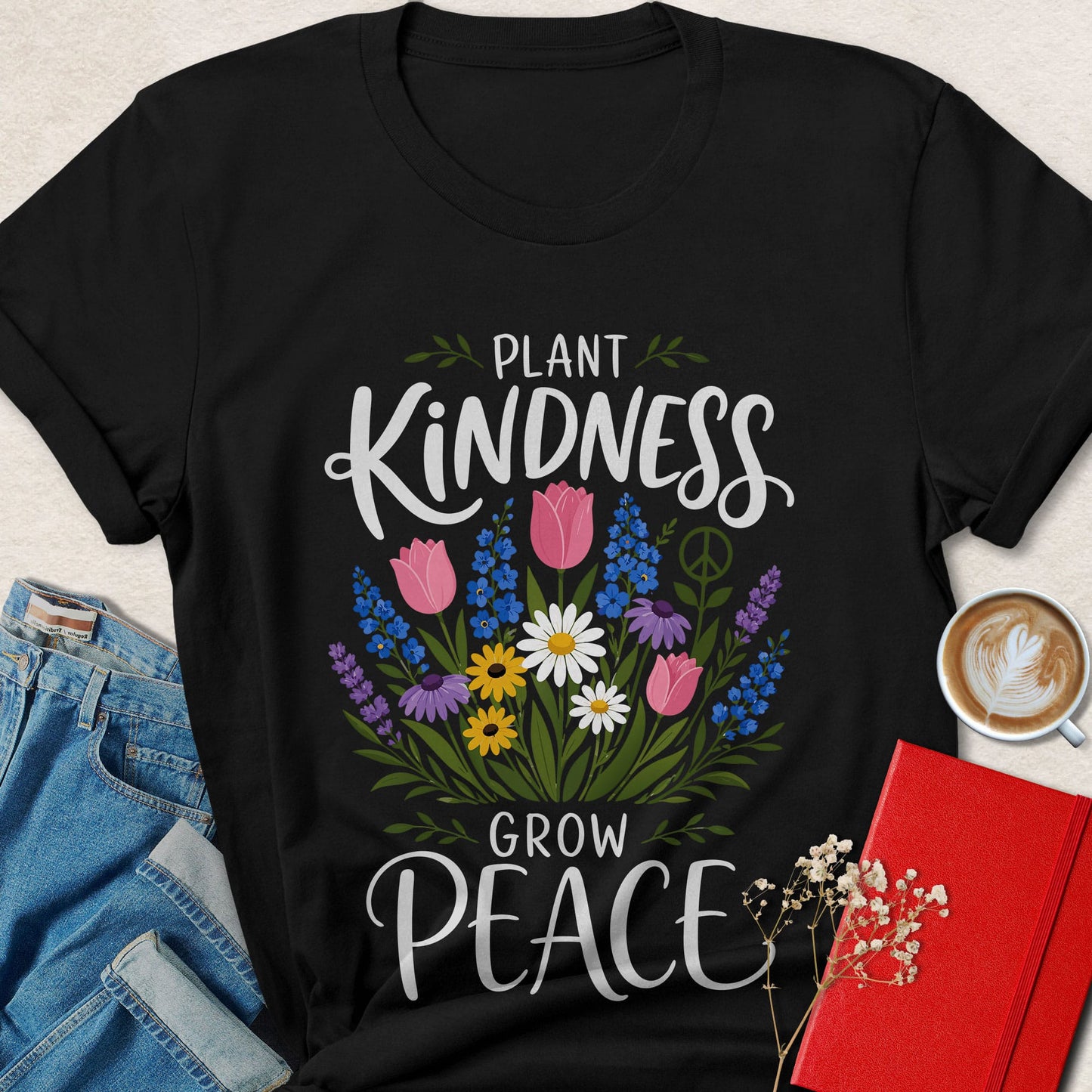 Plant Kindness Grow Peace Vegan T-Shirt