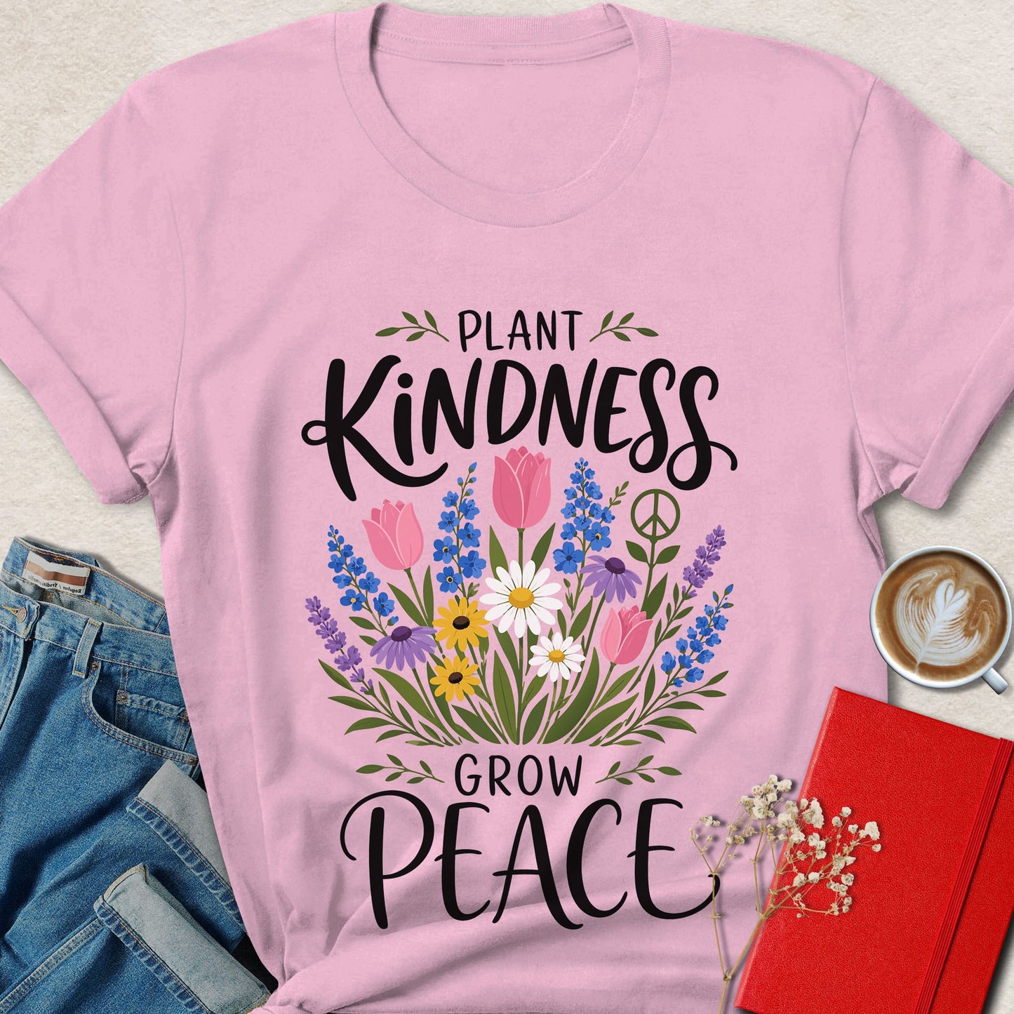 Plant Kindness Grow Peace Vegan T-Shirt