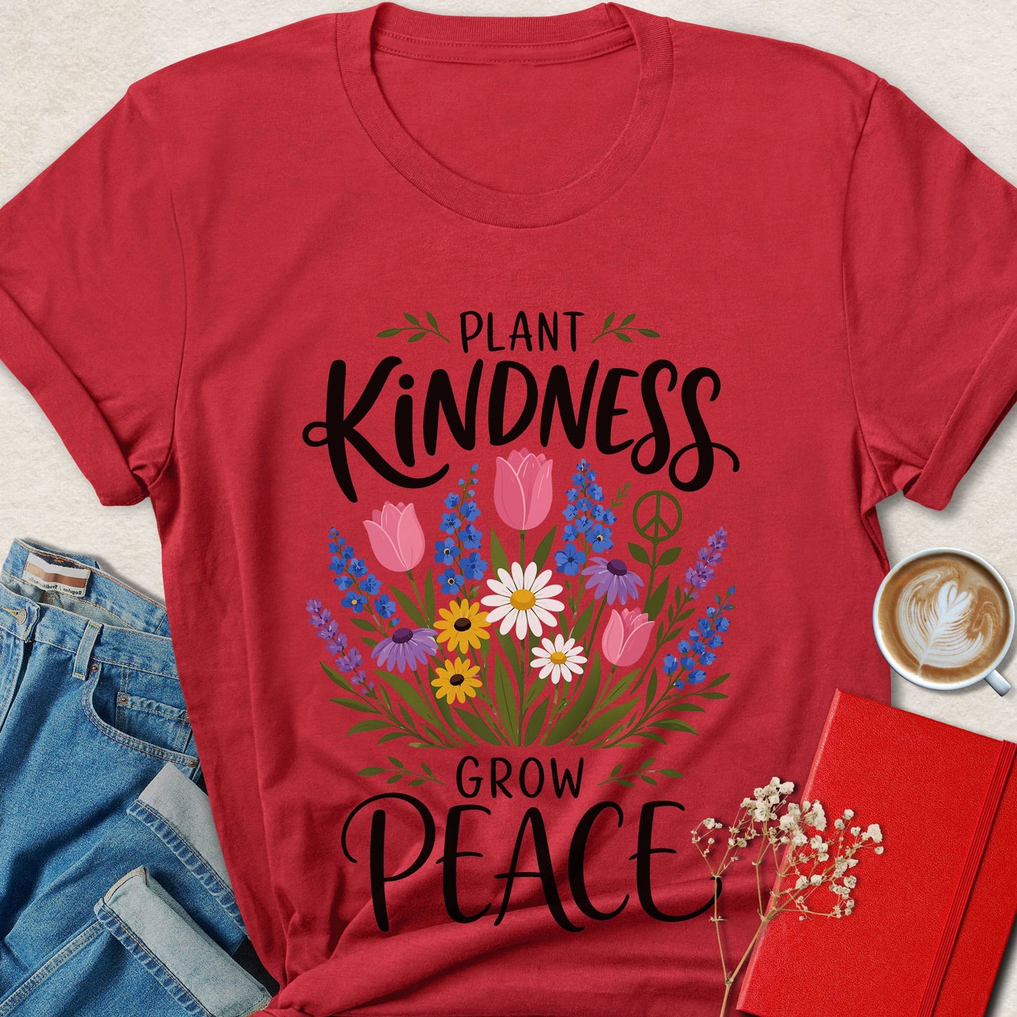 Plant Kindness Grow Peace Vegan T-Shirt
