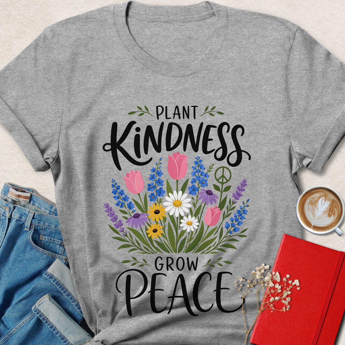 Plant Kindness Grow Peace Vegan T-Shirt