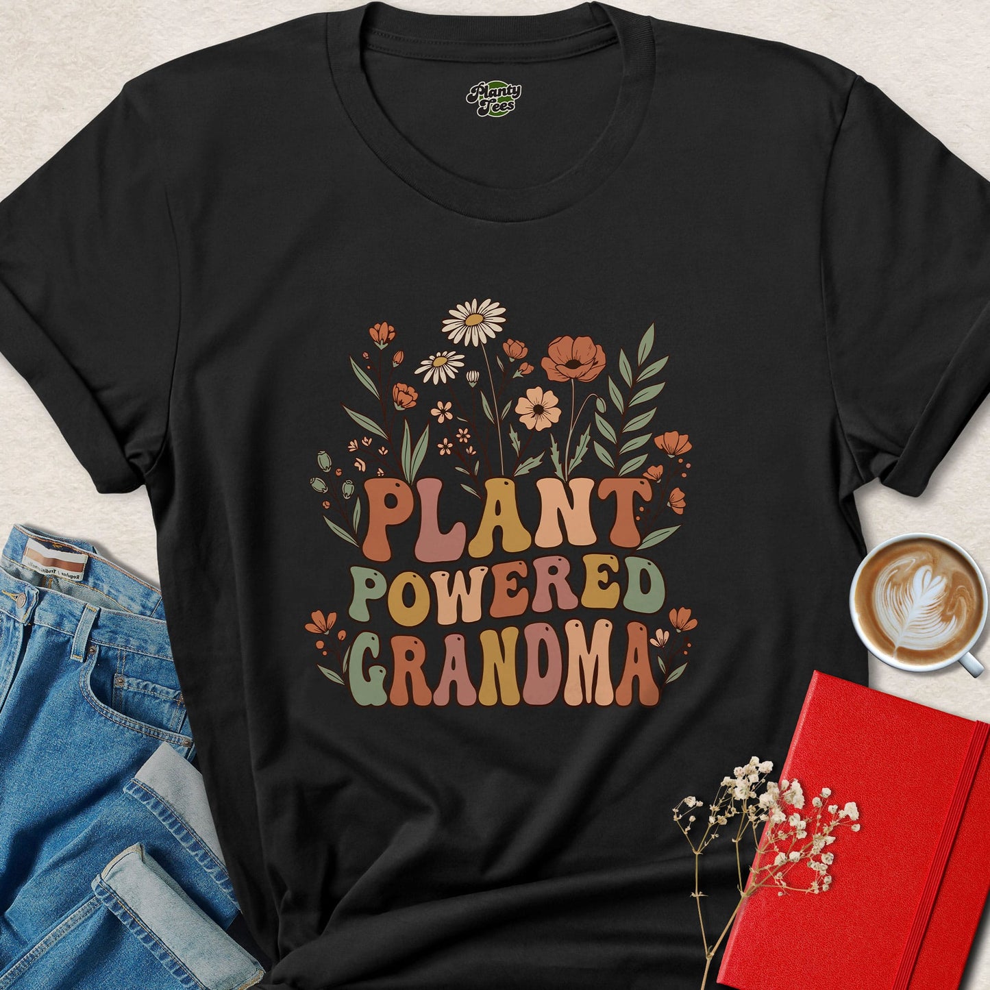 Plant Powered Grandma Vegan Plant Based Lifestyle Shirt