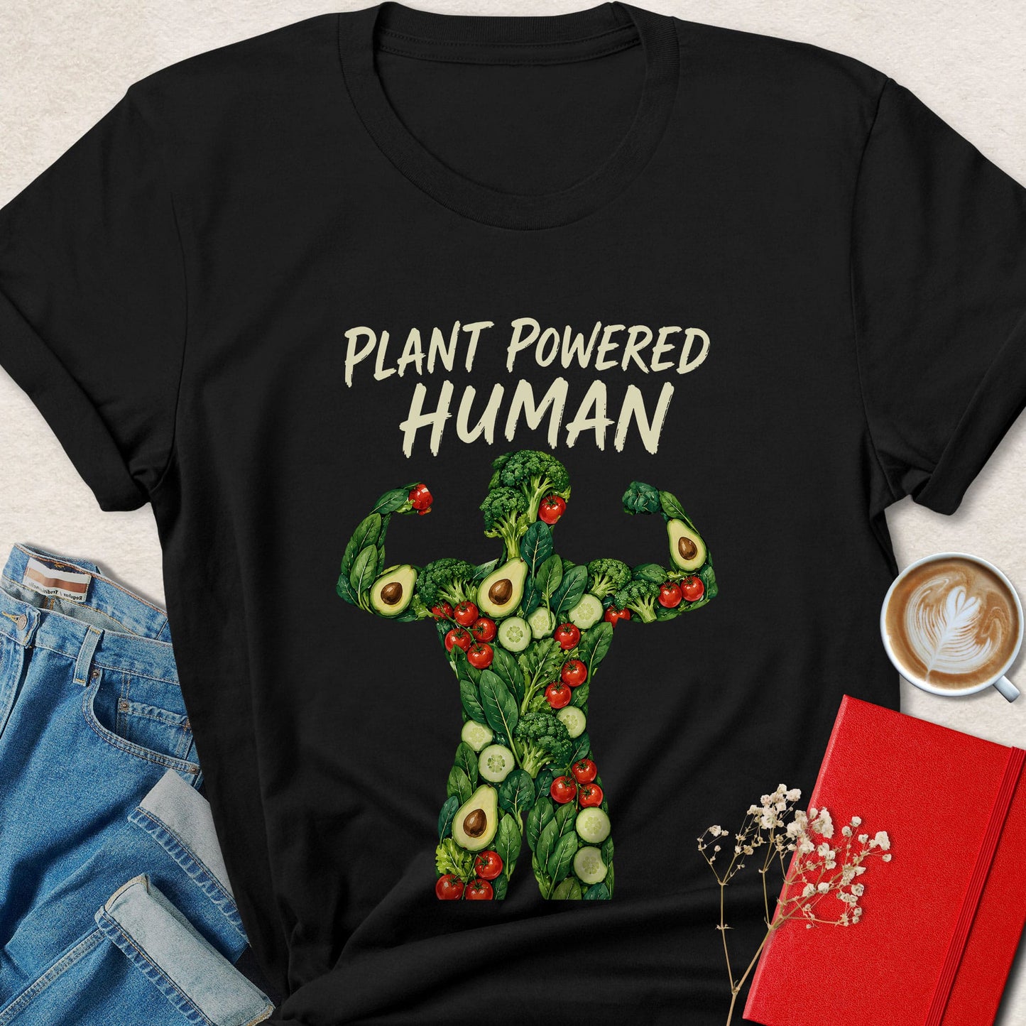 Plant Powered Human T-shirt | Vegan Fitness Graphic Tee