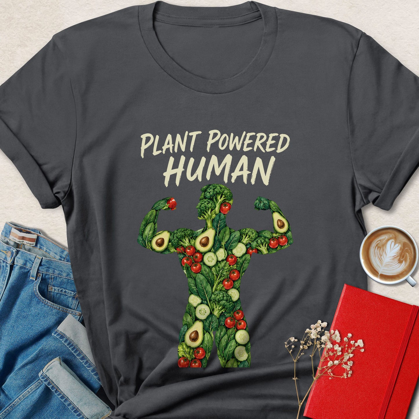 Plant Powered Human T-shirt | Vegan Fitness Graphic Tee